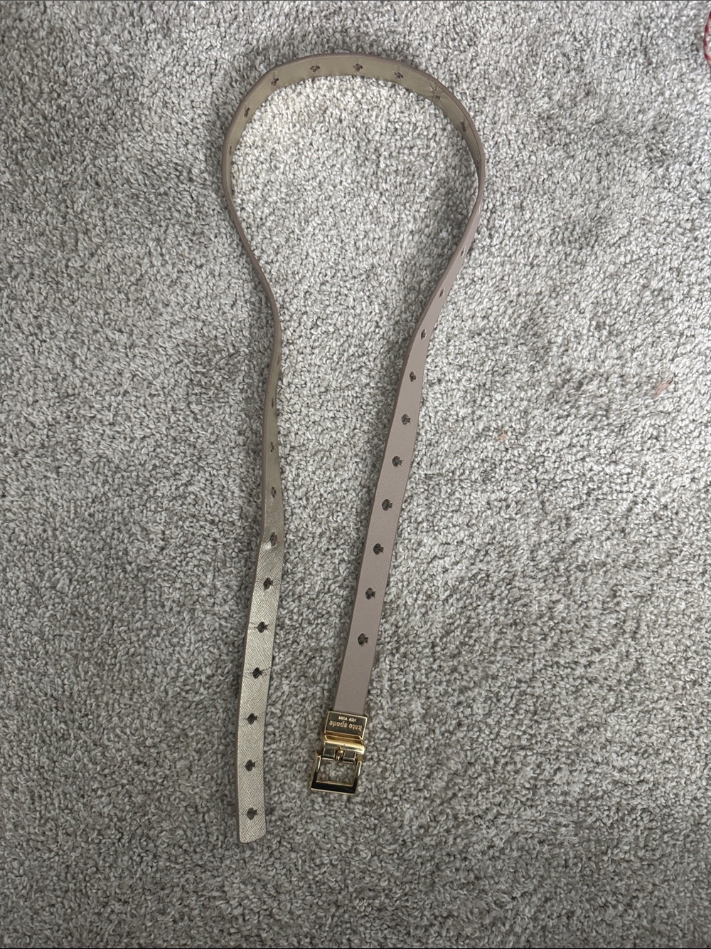 Kate Spade reversible Gold-Tone & Beige Women's Belt